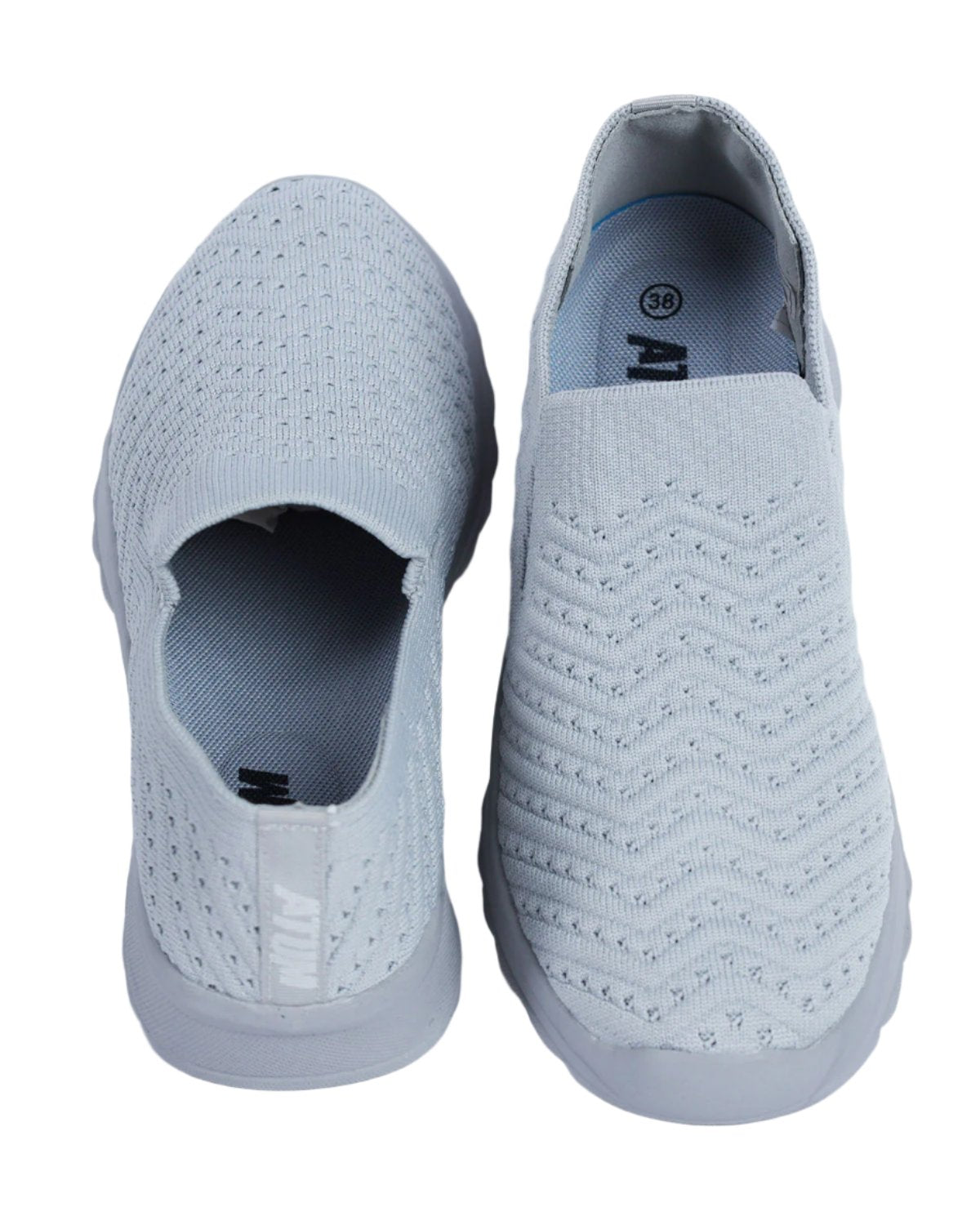 Stylish Slip-On Gray Women Shoes-Atum -99421501