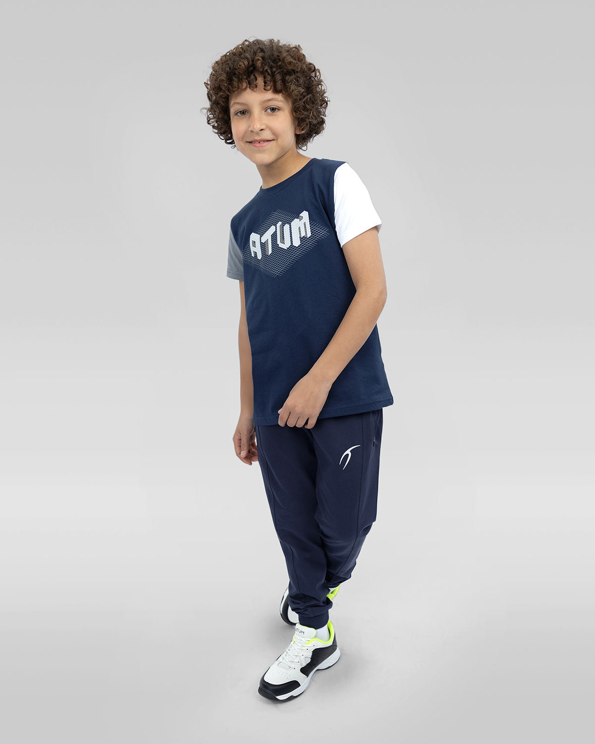 Graphic Logo Boy's Navy T-Shirt