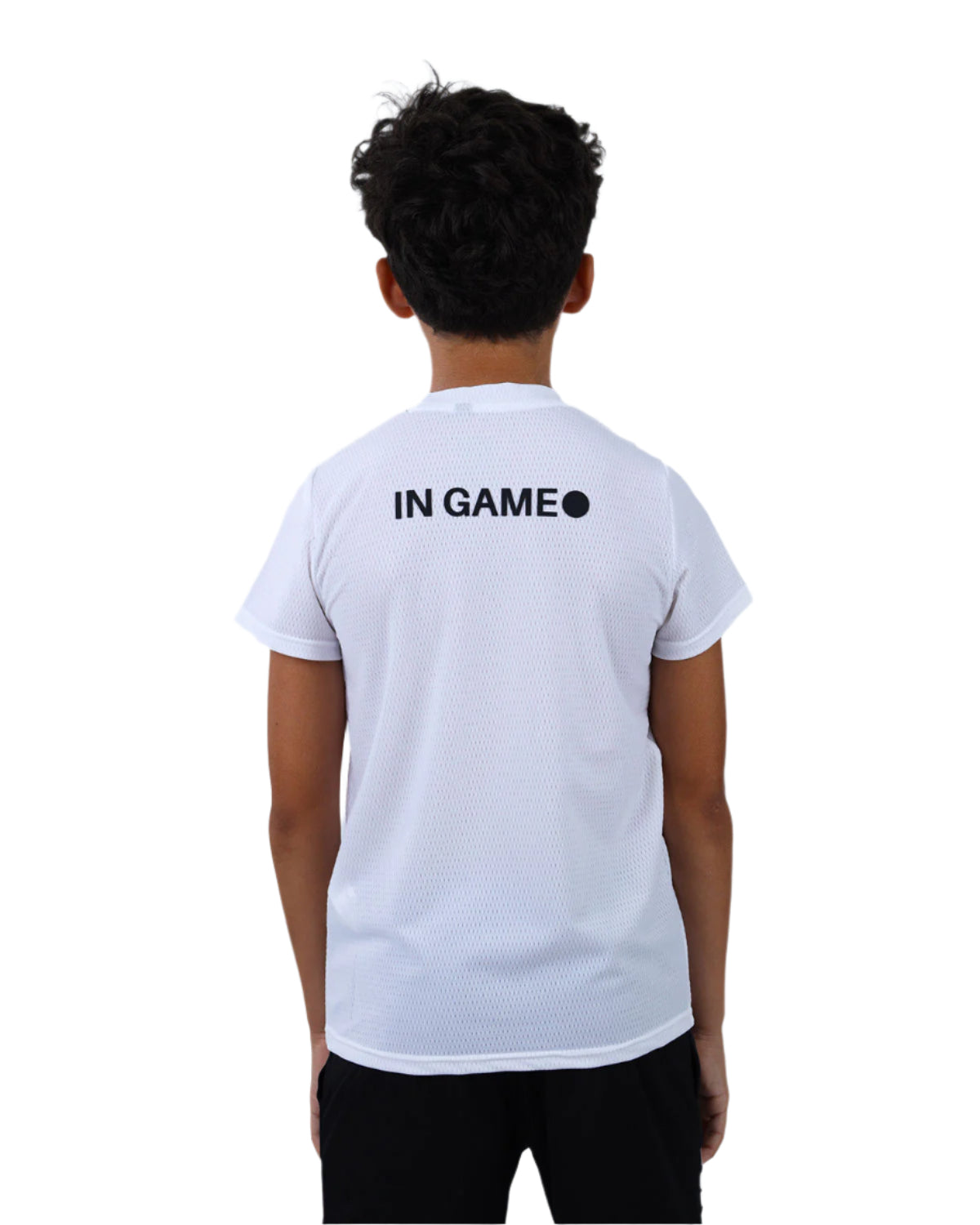 Crew Neck Short Sleeve White Breathable Top-Atum -48503378