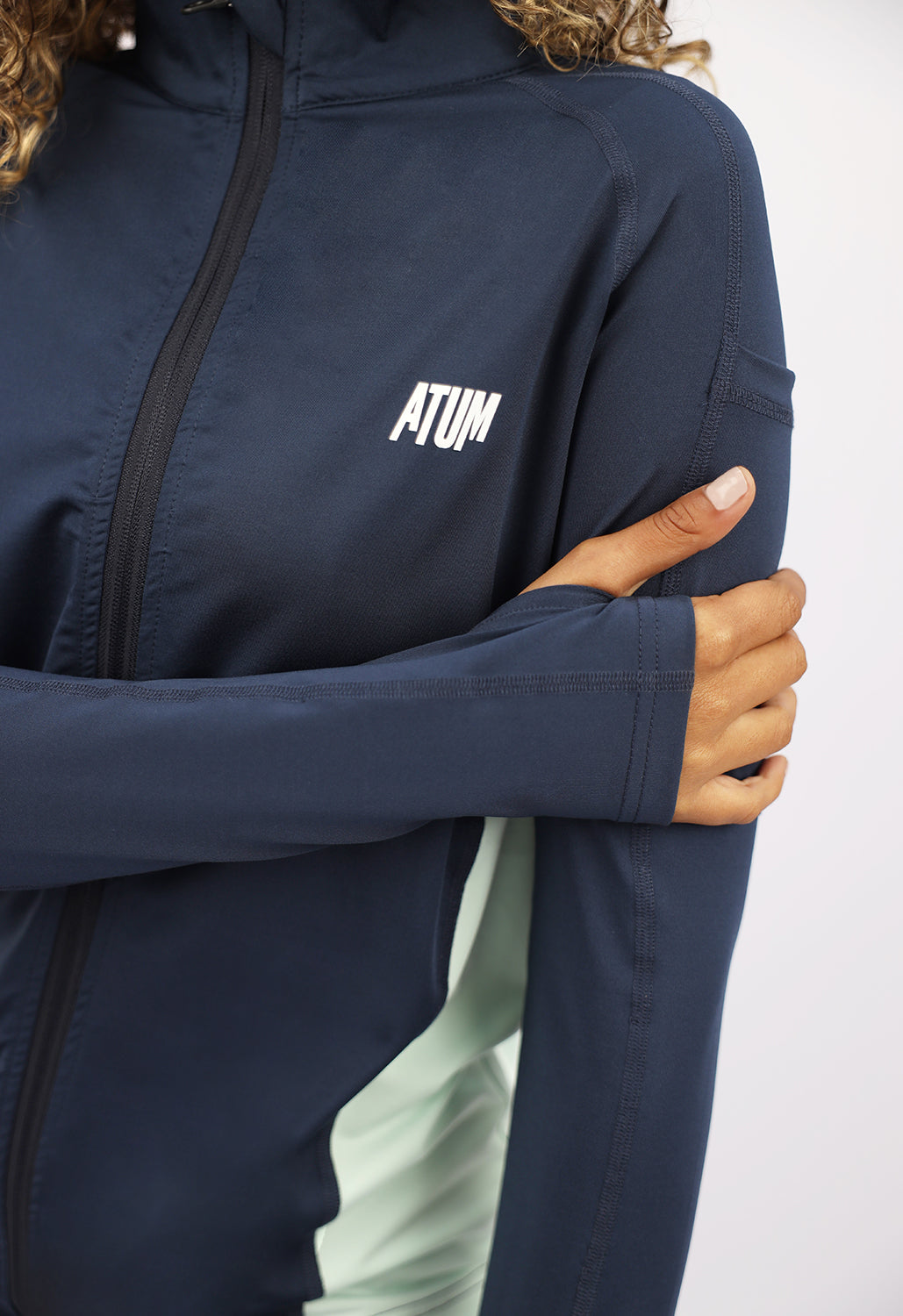 Long Sleeves Navy Jacket-Atum -96453858