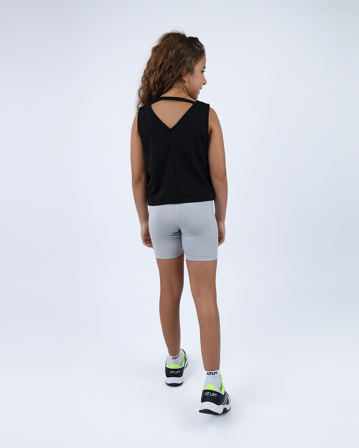 Ultra Sleeveless Cropped Black T-Shirt-Atum -65347993