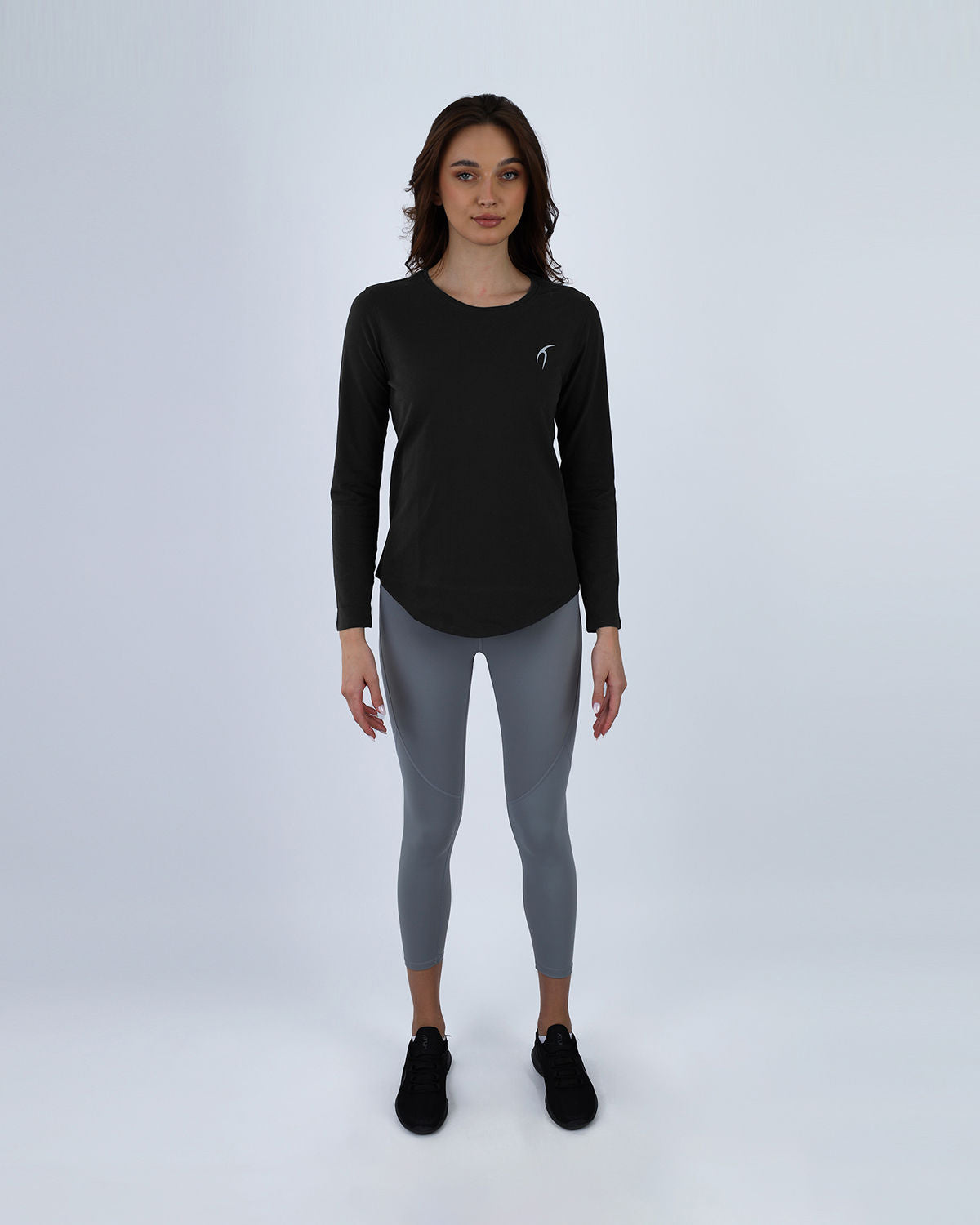 Basic Long Sleeve Black T-Shirt-Atum -38253399