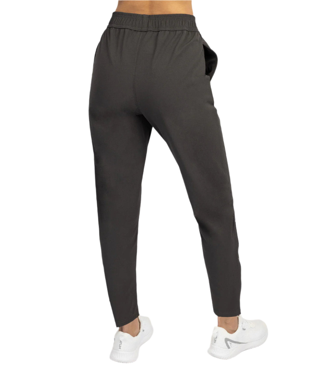 Slit Zipper Gray Women's Pants-Atum -76697978