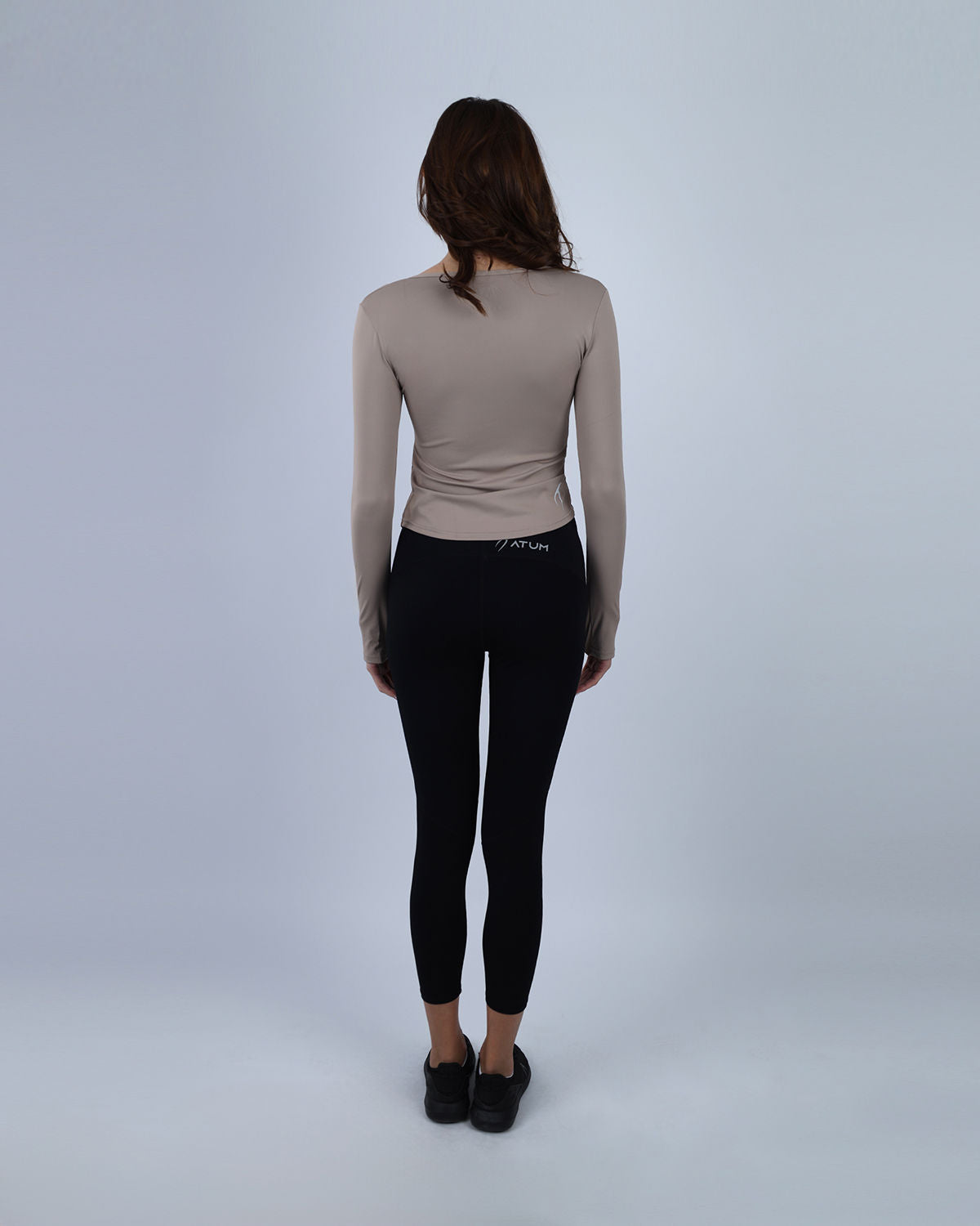 Elegance Women's Coffee Long-Sleeve Top-Atum -38164981
