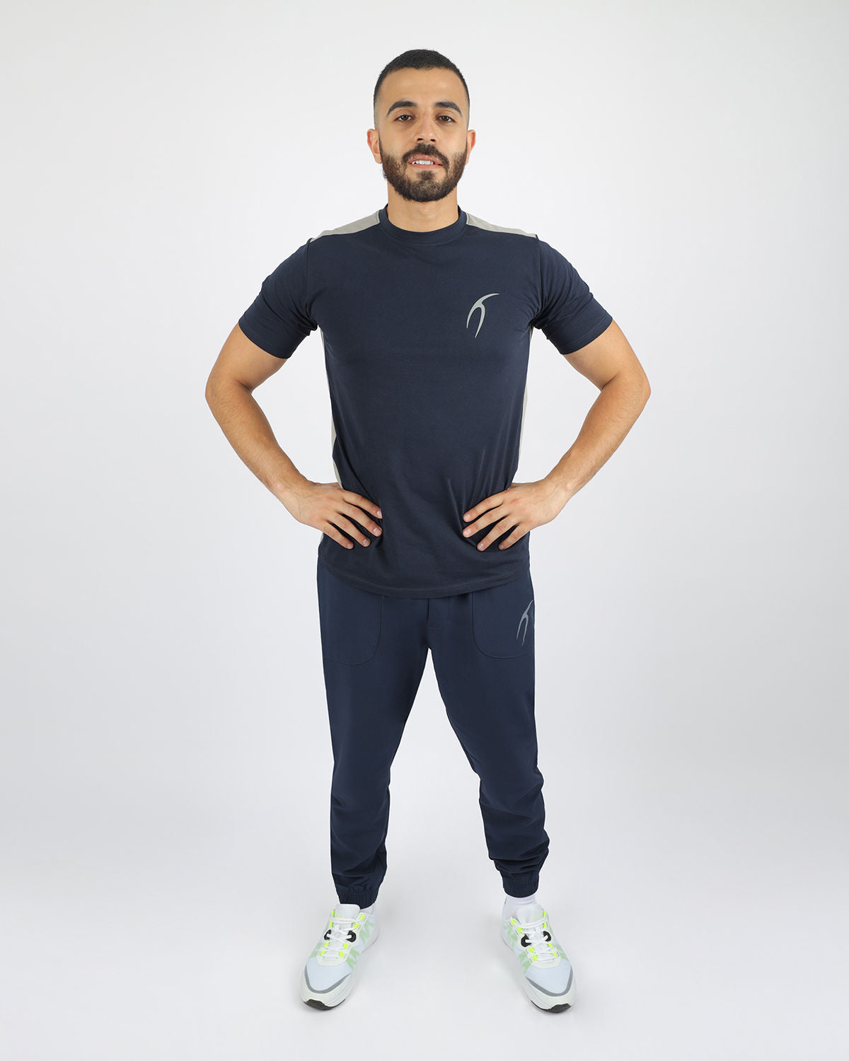 Men's Basic Navy T-Shirt-Atum -87130896