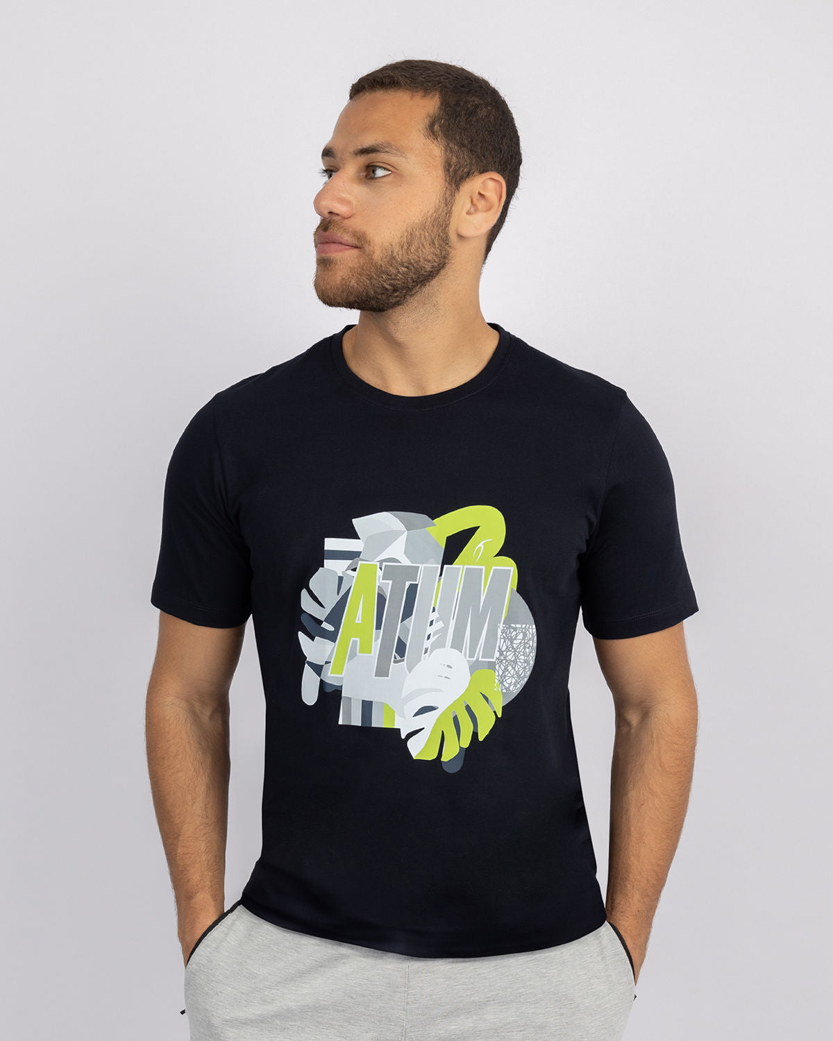 Printed Navy Men's T-Shirt-Atum -59735913