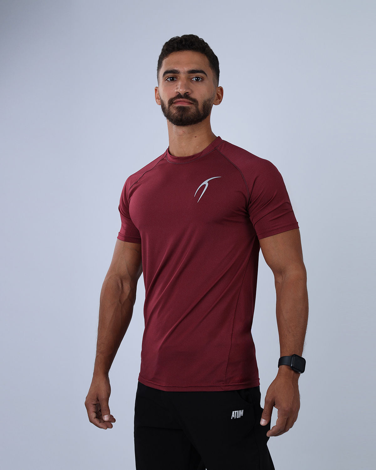 Dri-FIT Short-Sleeve Burgundy Fitness Top-Atum -56034099