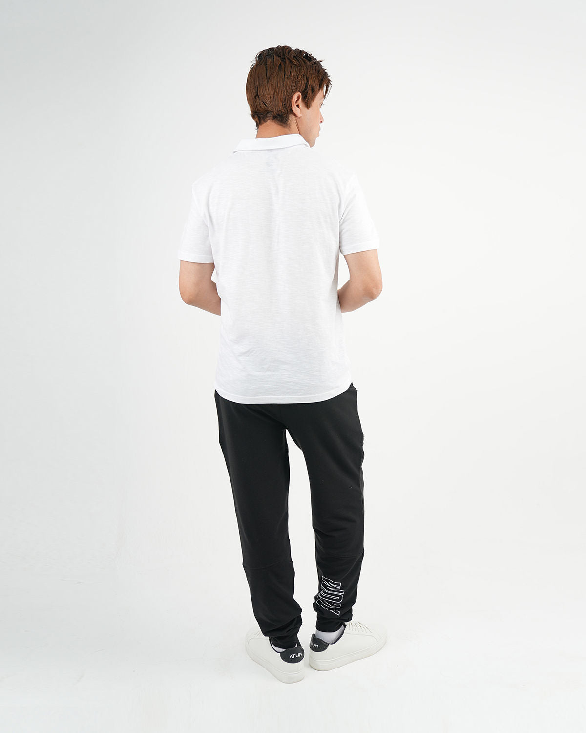 Comfort Slub White Polo Shirt-Atum -6676024
