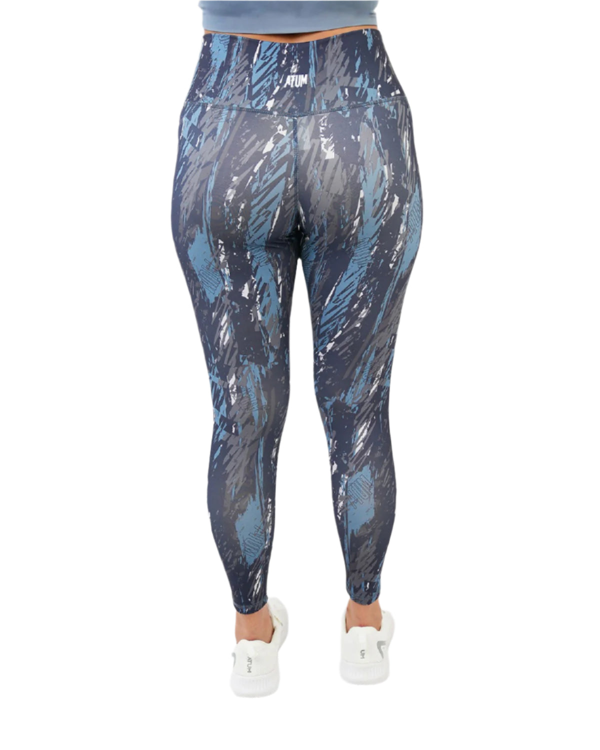 Marble Printed Navy Leggings-Atum -37256019