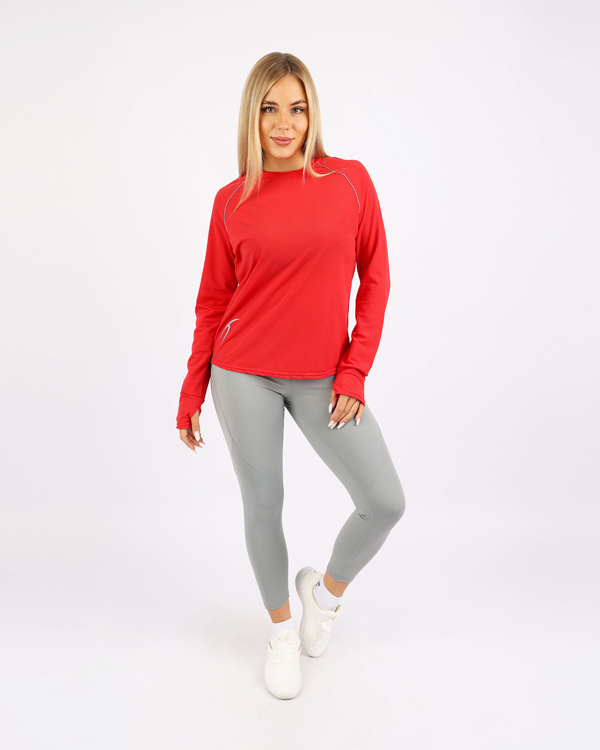 Long-Sleeve Training Red Top-Atum -14816907