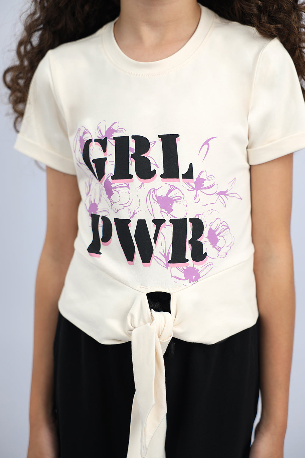 Girl's Power White T-Shirt-Atum -70463640