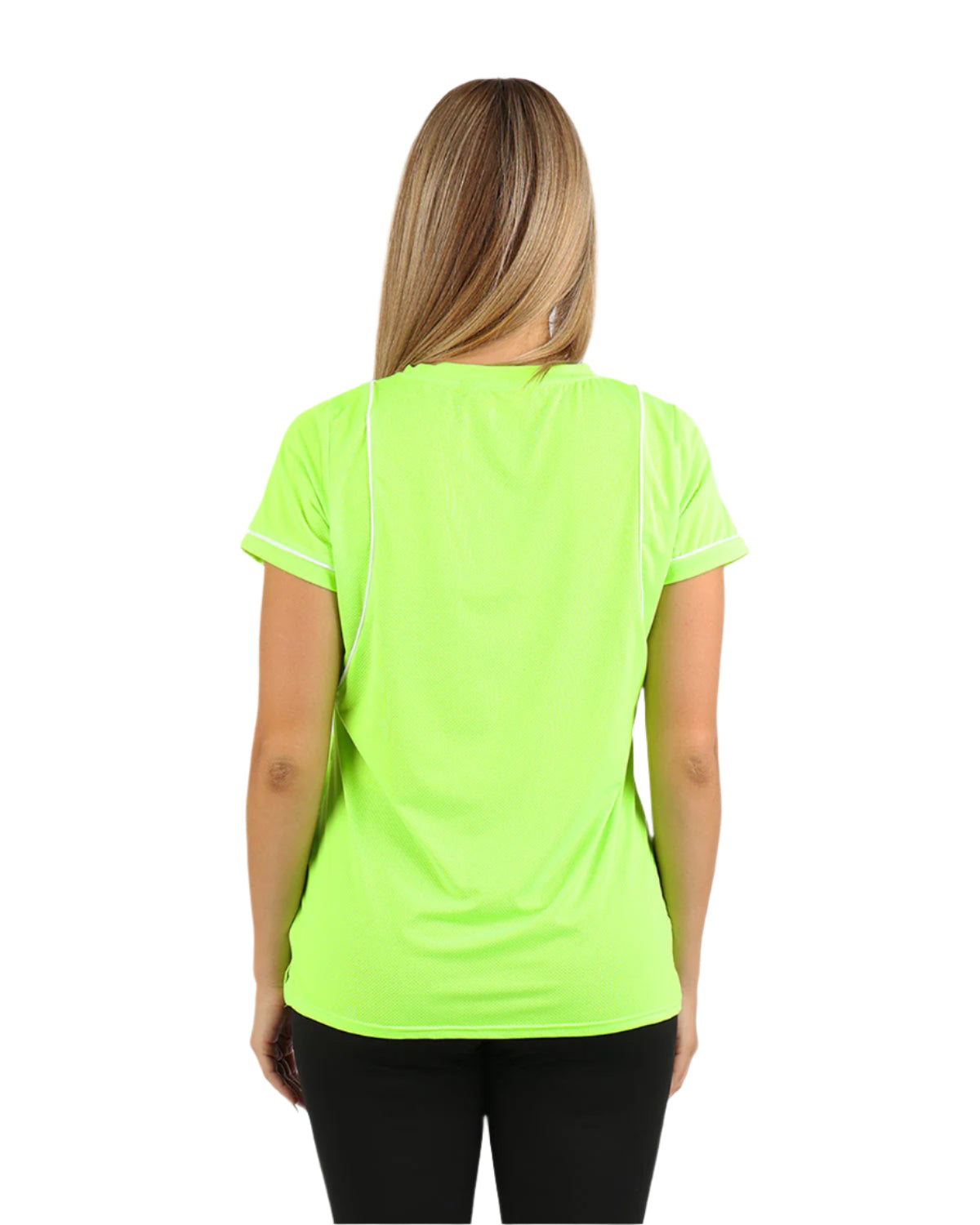Short-Sleeve Breathable Lime Green Mesh Top-Atum -31305511