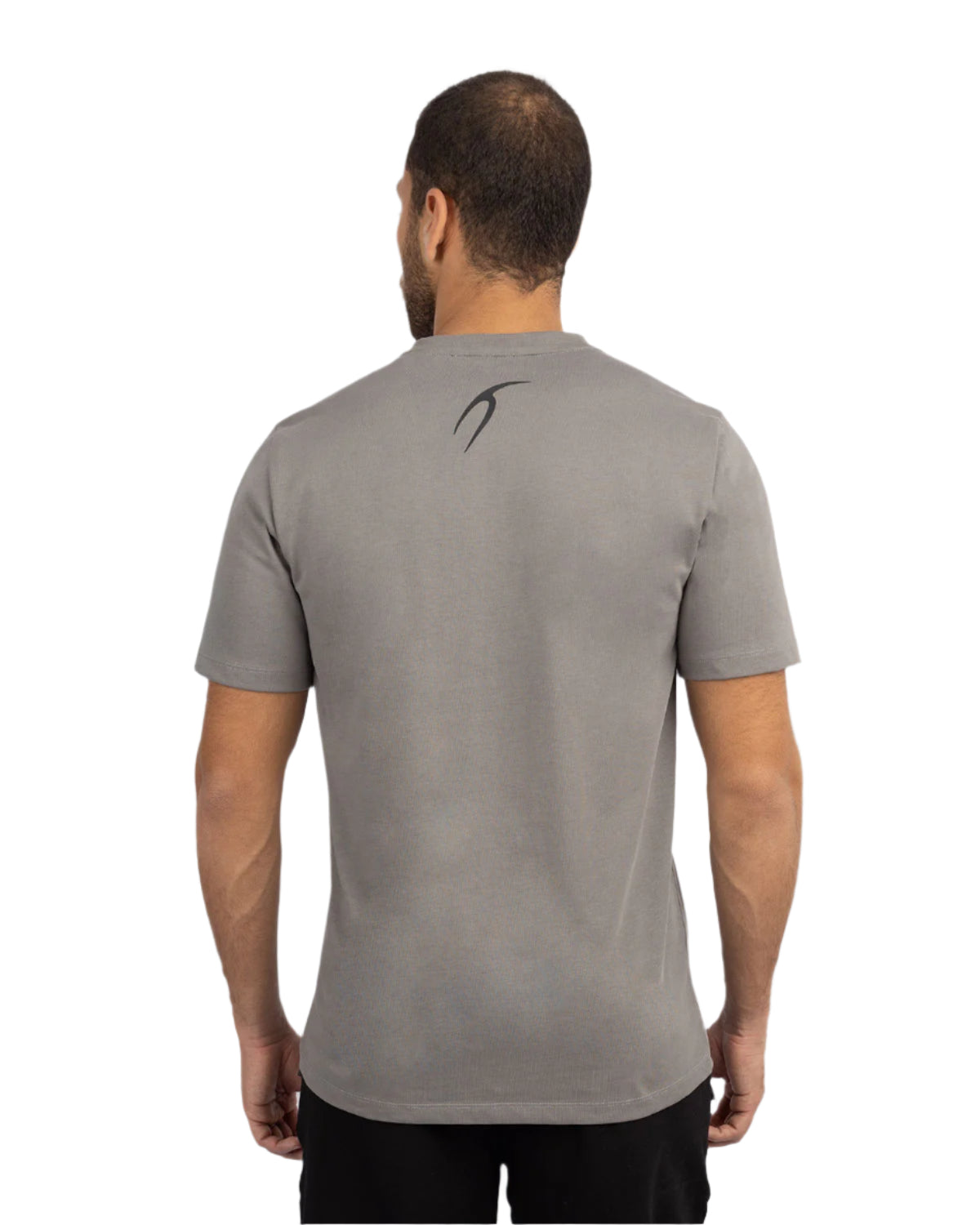 Basic Cotton Gray T-Shirt-Atum -36376580