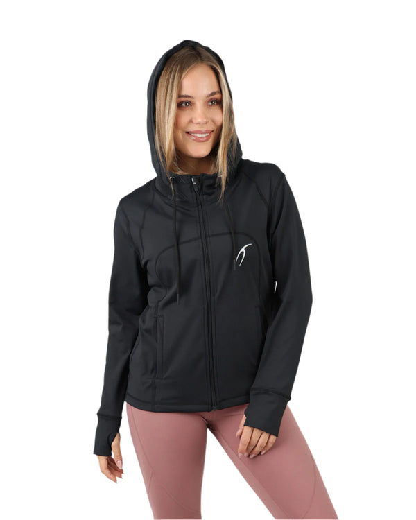 Power-Up Hooded Black Jacket-Atum -28165433