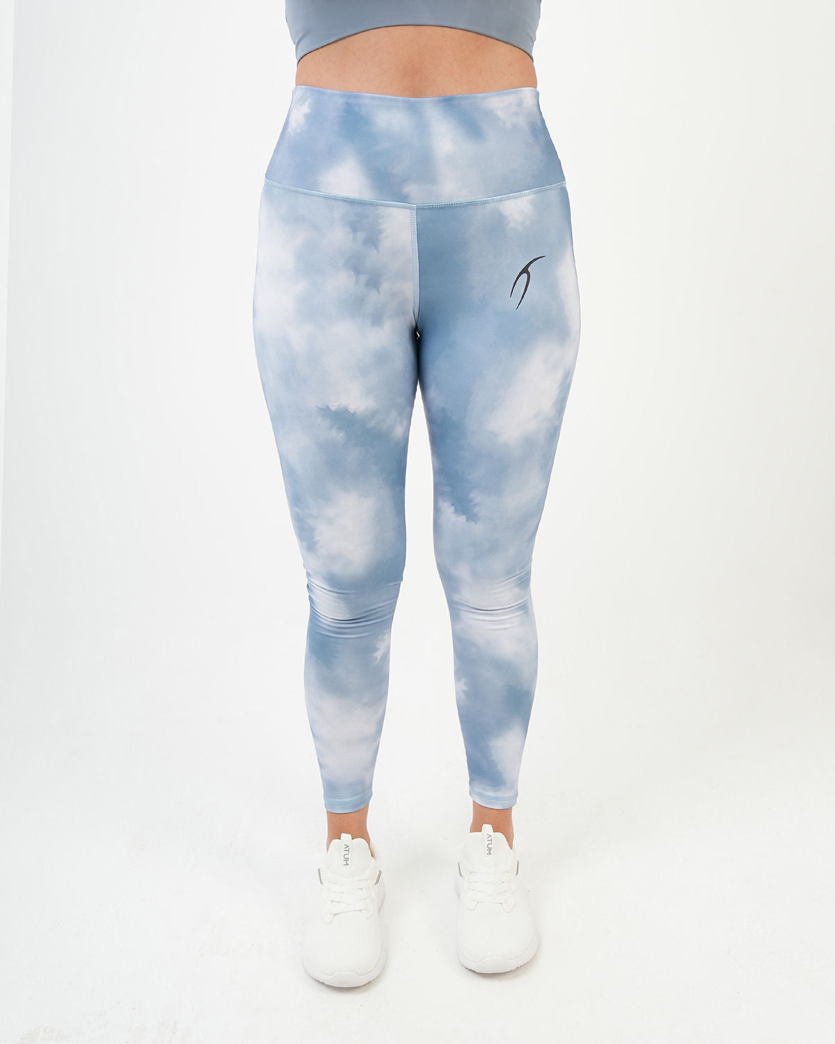 Yoga Printed Blue Leggings-Atum -54594533