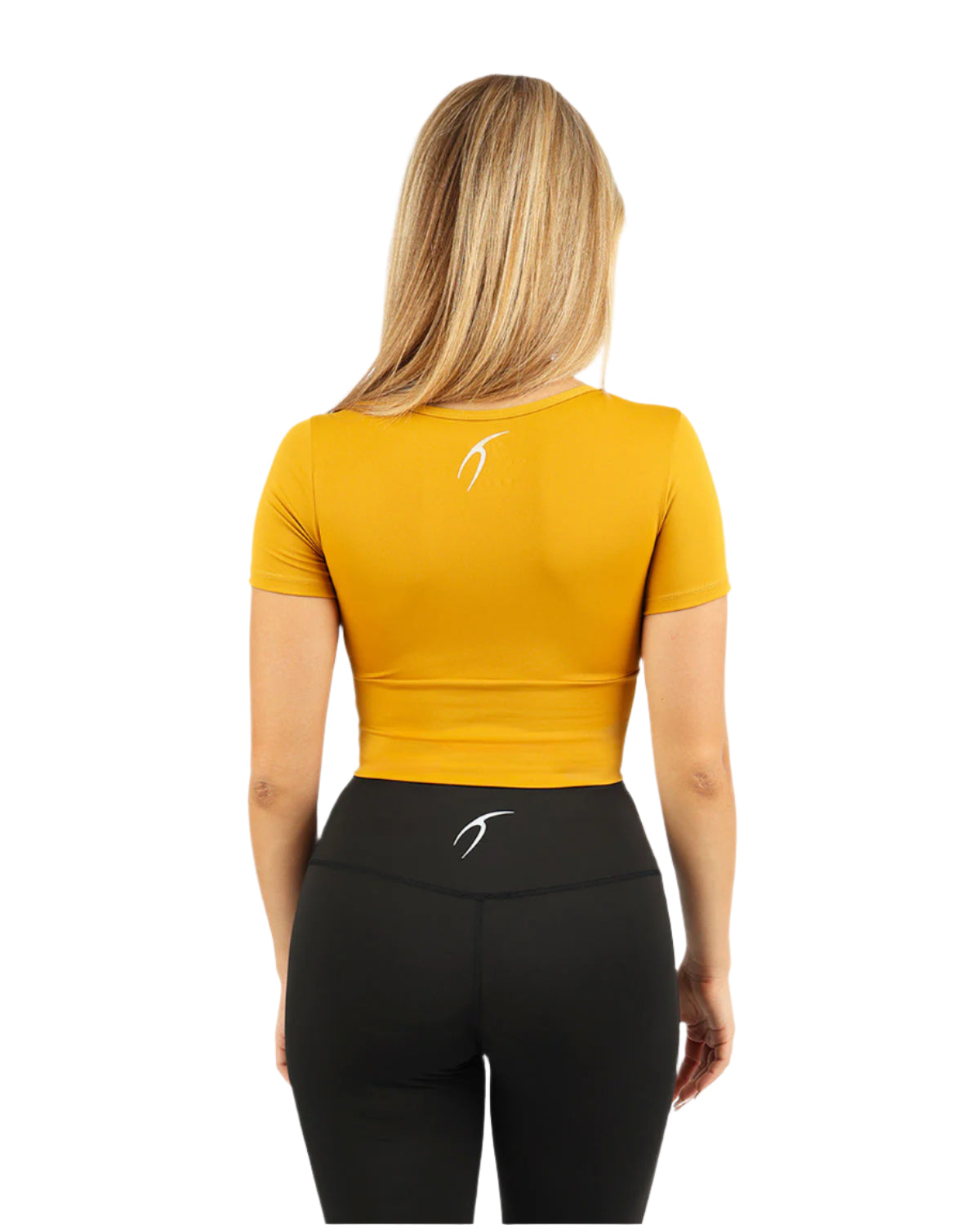 Serenity Sculpt Yellow Crop Top-Atum -55914881