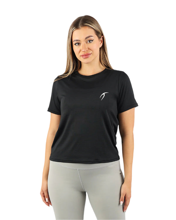 Freedom Short-Sleeves Black Training Top-Atum -94302220
