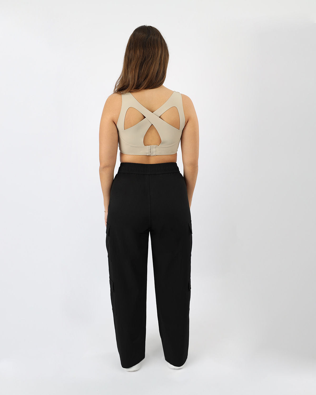 Women's Cargo Black Pants-Atum -55713844