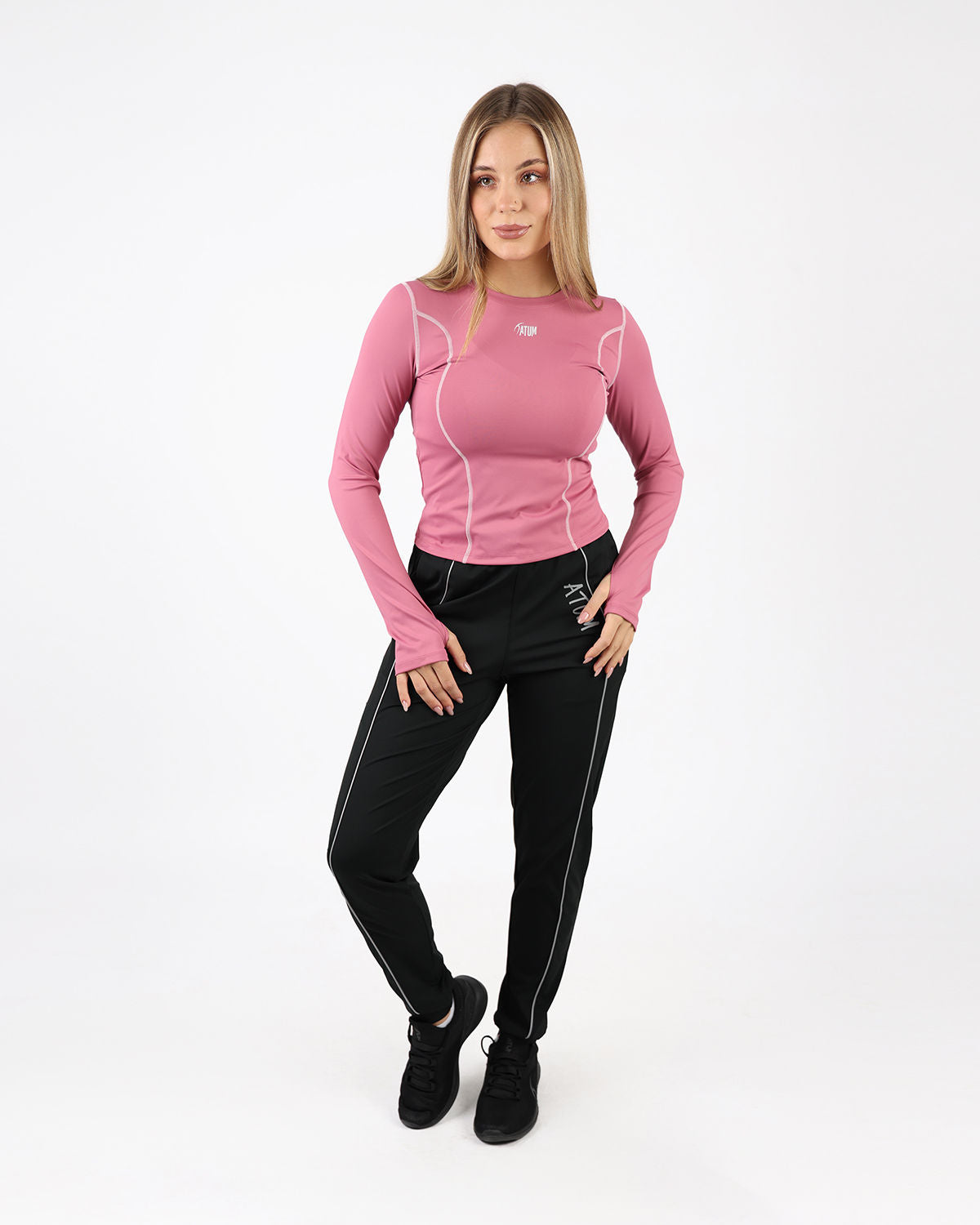 Streamline Long Slevess Women's Rose Top-Atum -50475810