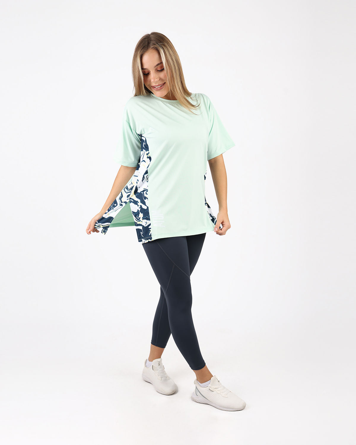 Women's Oversized Mint T-Shirt-Atum -70872787