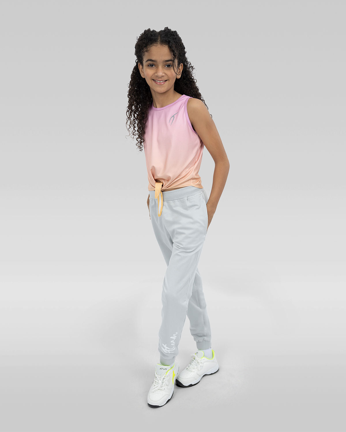 Smooth Girls Gray Sweatpants-Atum -68854335