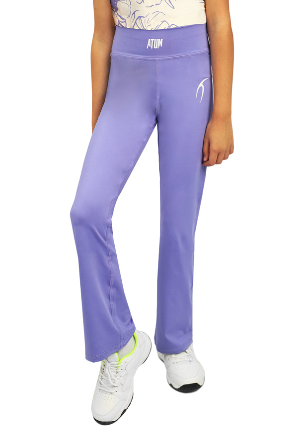 Girl's Wide Leg Lavender Leggings-Atum -52614912