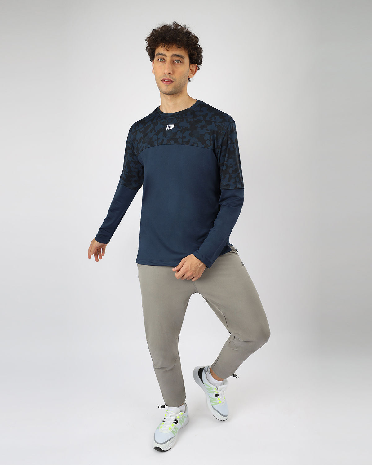 Slim Fit Gray Jogger Pants-Atum -36994293