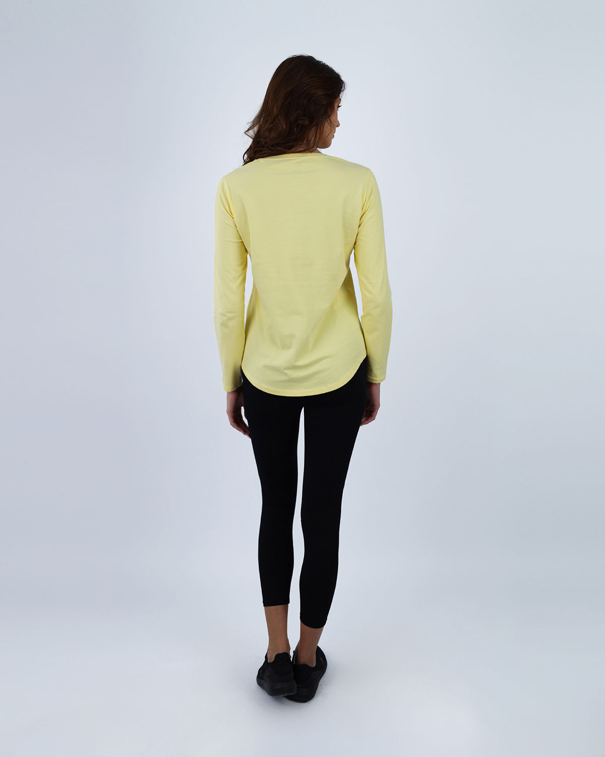 Basic Long Sleeve Yellow T-Shirt-Atum -94596270