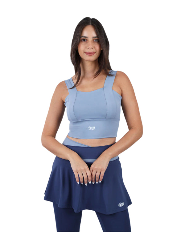 Yoga Fitness Blue Sports Bra-Atum -34002712