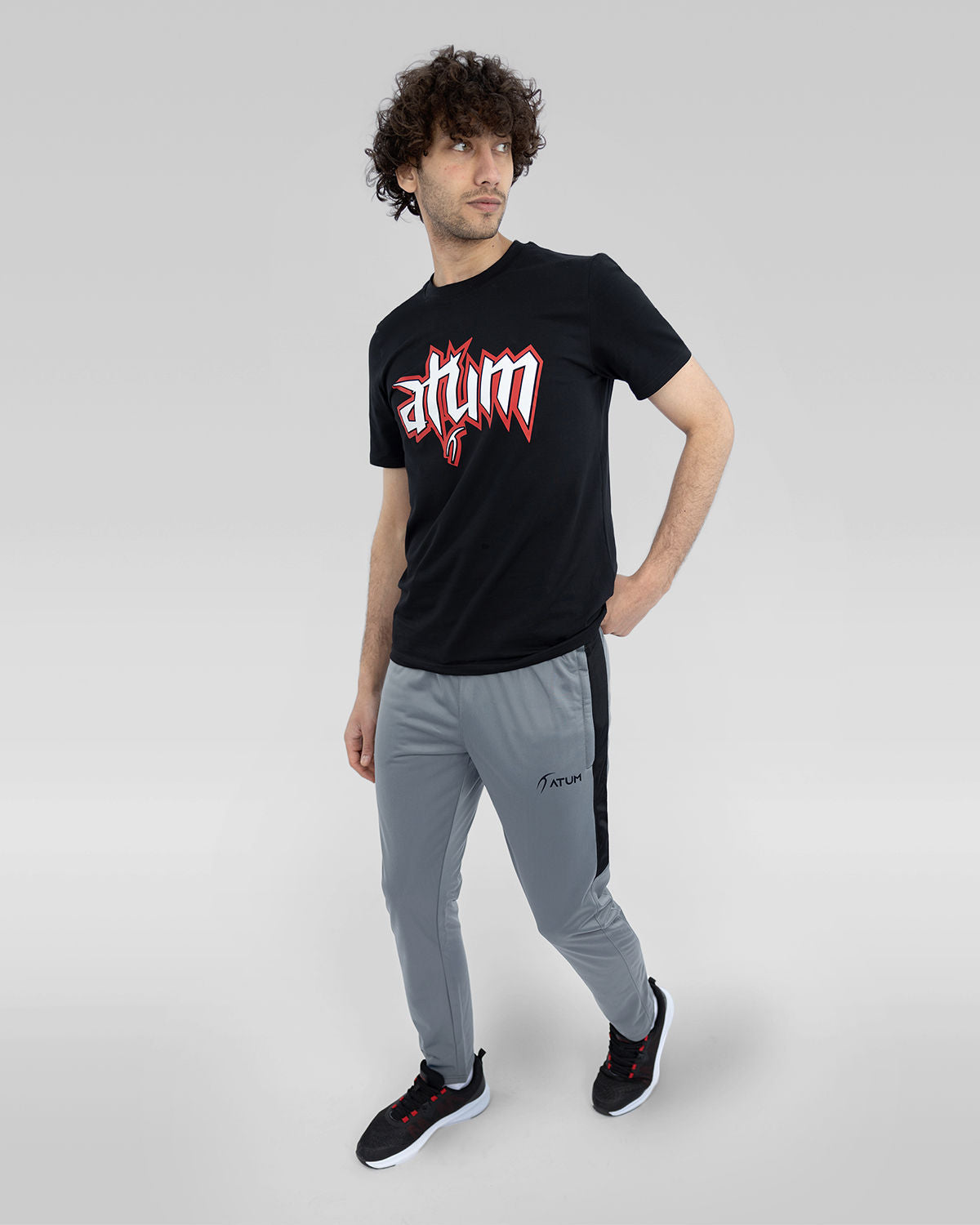 Men's Dynamic Gray Sweatpants-Atum -18294332