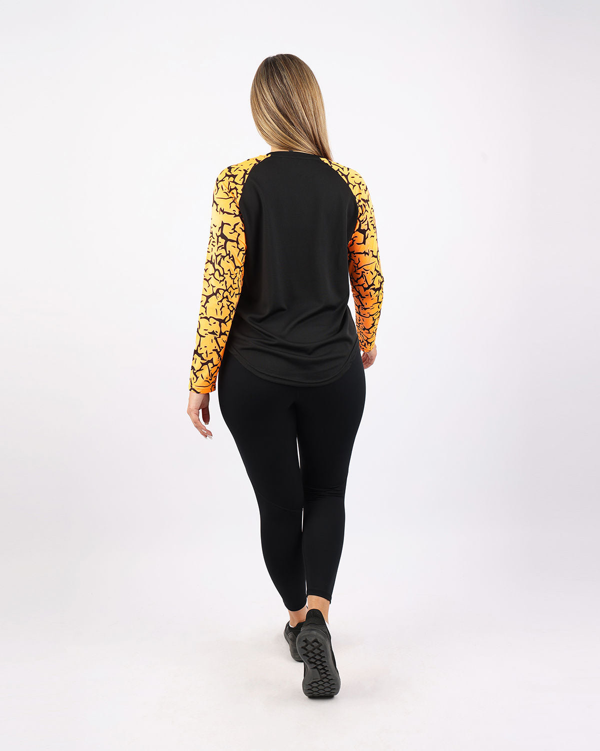 Crew Neck Long Sleeve Orange Top-Atum -7038951