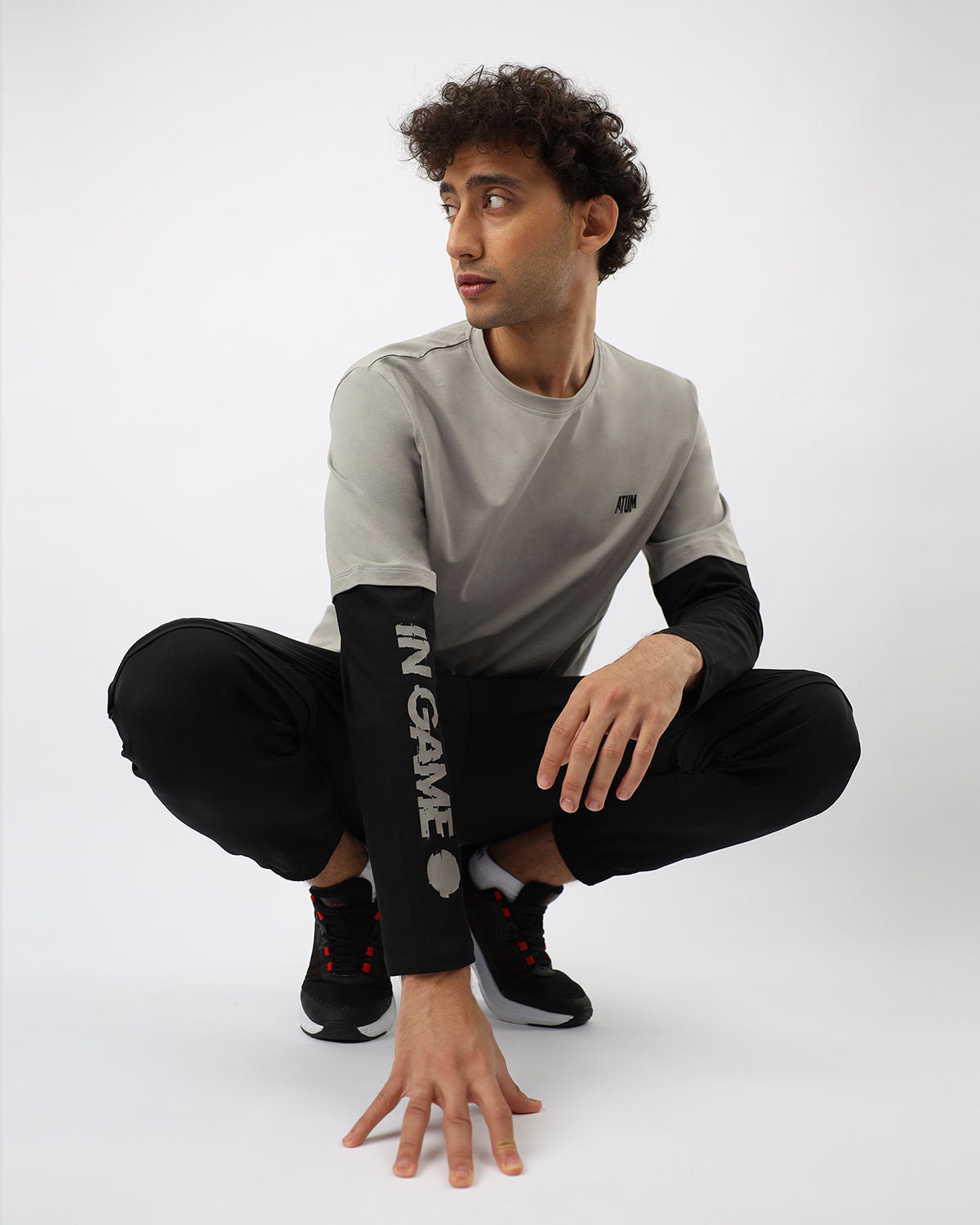 Men's Cotton Gray T-Shirt-Atum -31756436
