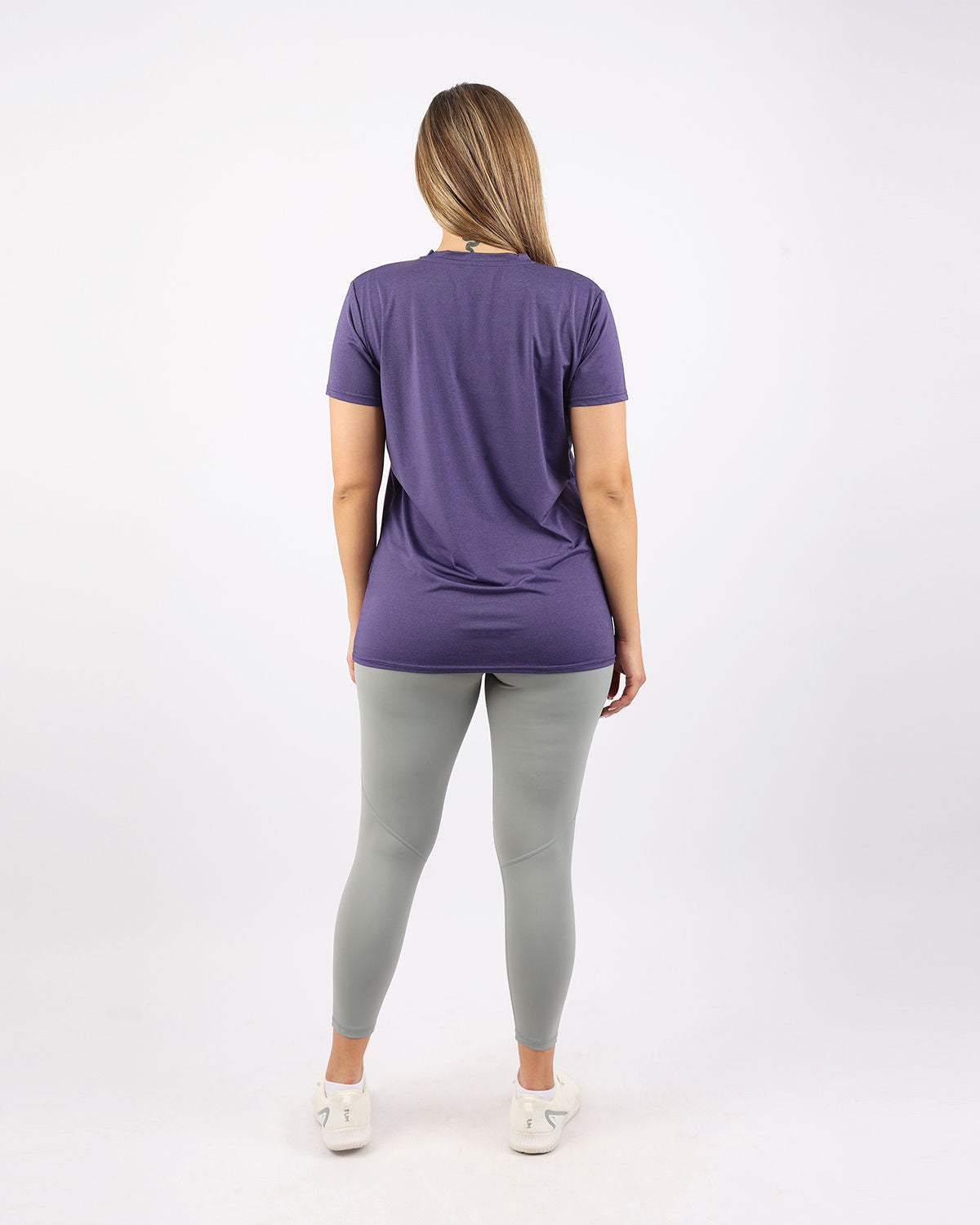 V Neck Training Purple Top-Atum -69721128