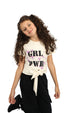 Girl's Power White T-Shirt
