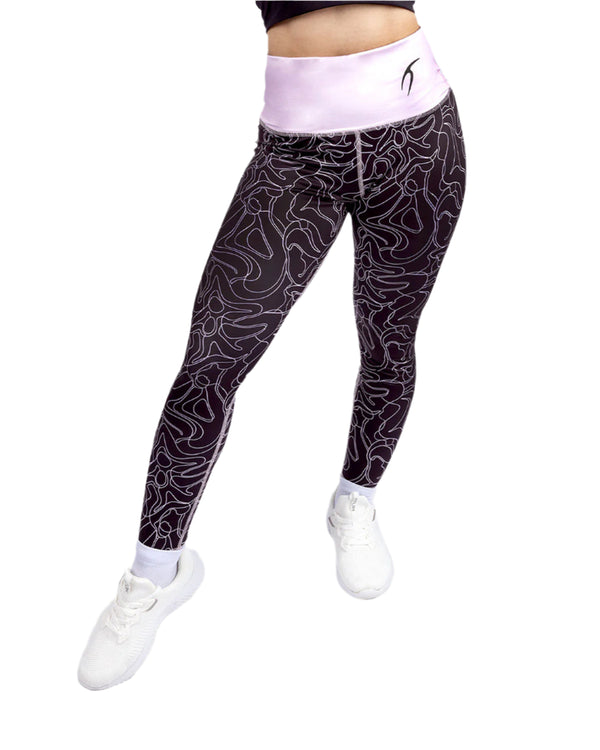Women's Limitless Black Leggings-Atum -5590557