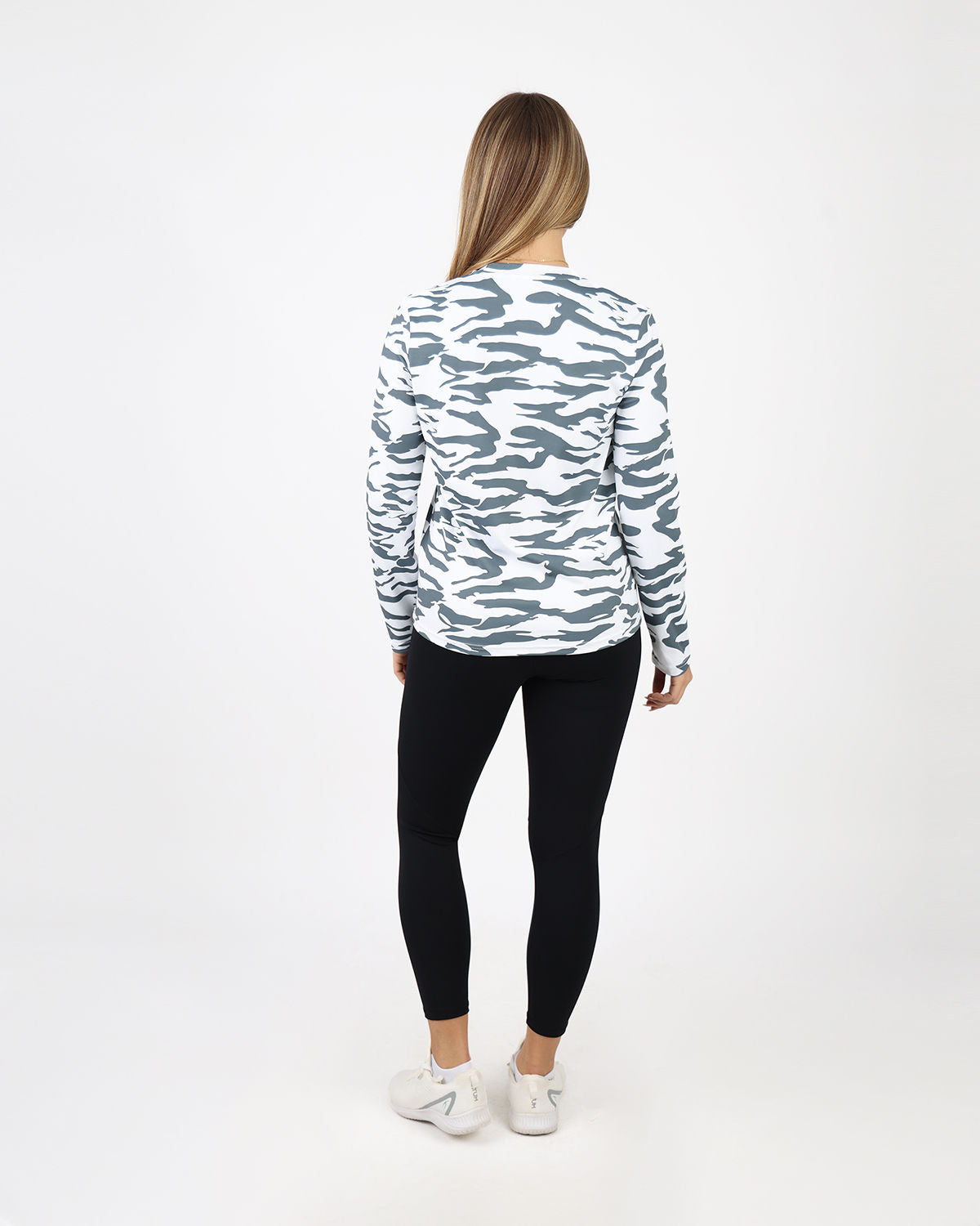 Cinchable Long-Sleeve Gray T-Shirt-Atum -22135505