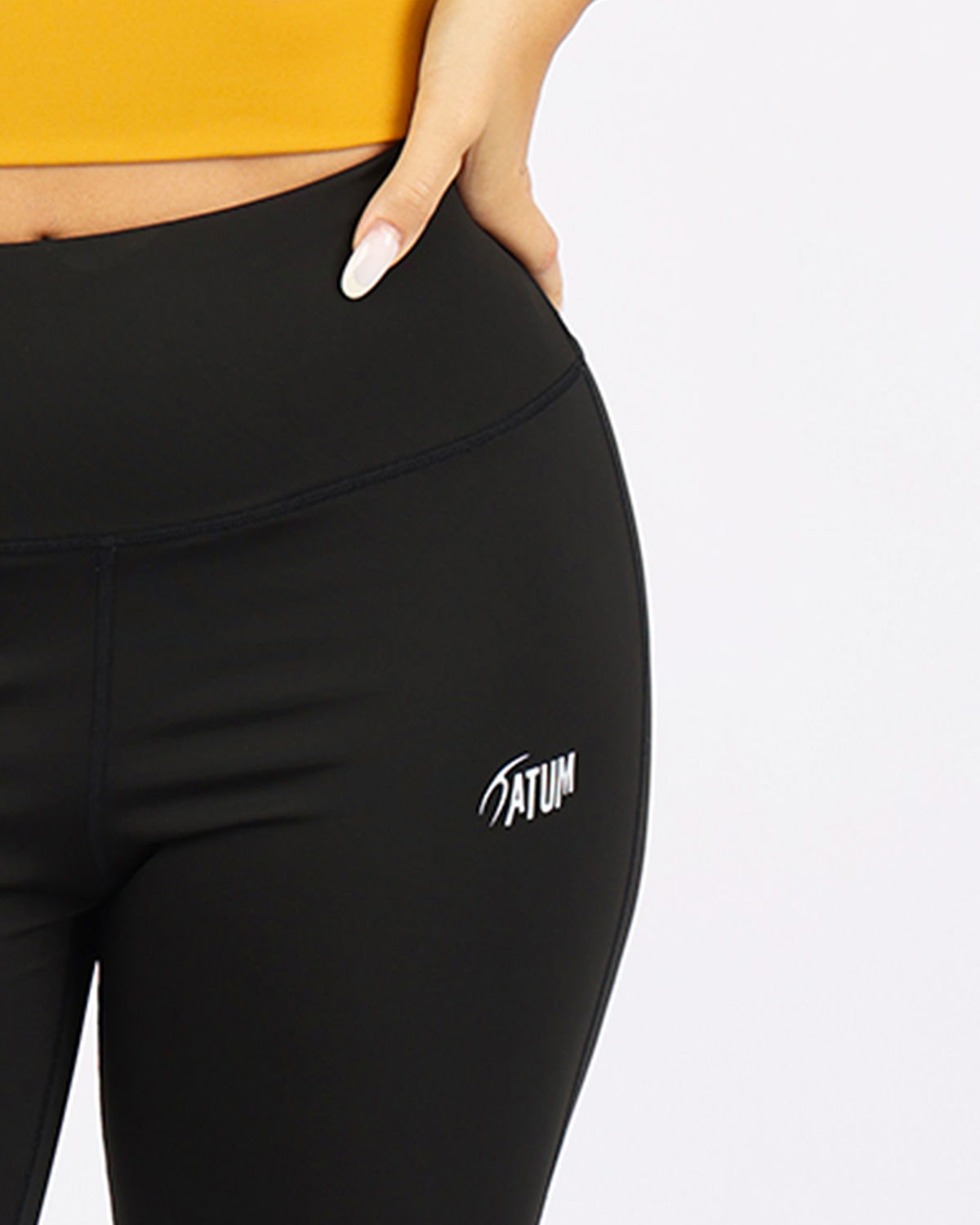 Wide Leg Yoga Black Leggings-Atum -42309537