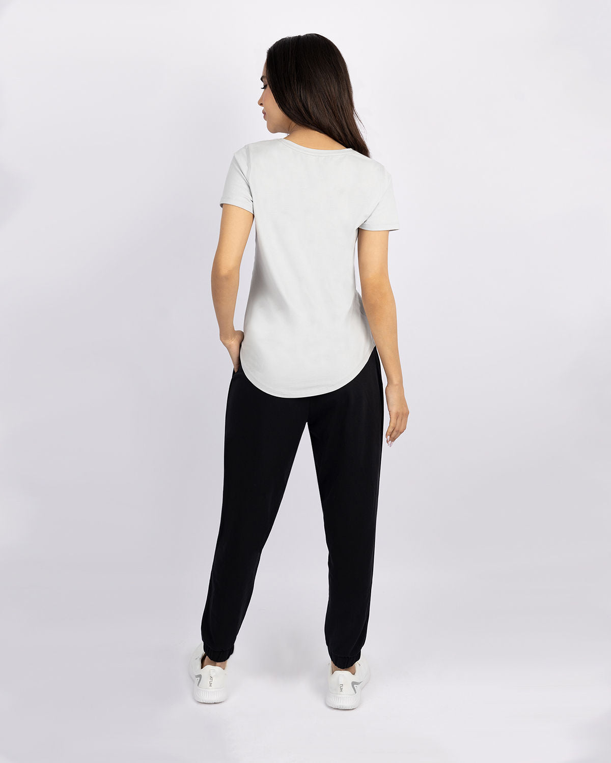 Women's Sport Black Sweatpants-Atum -8396668