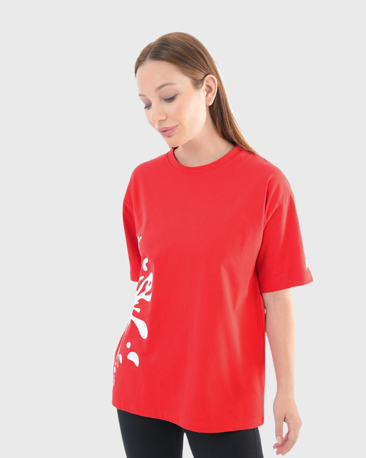 Oversized Splash Red T-Shirt-Atum -6328680