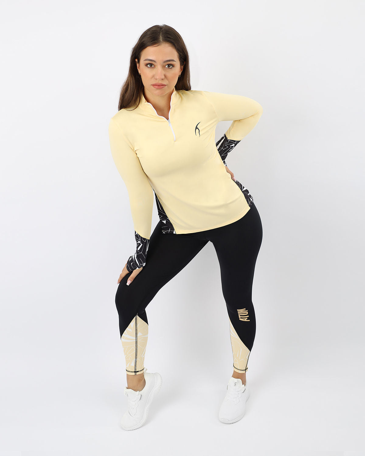 Printed Women's Black Leggings-Atum -44371114