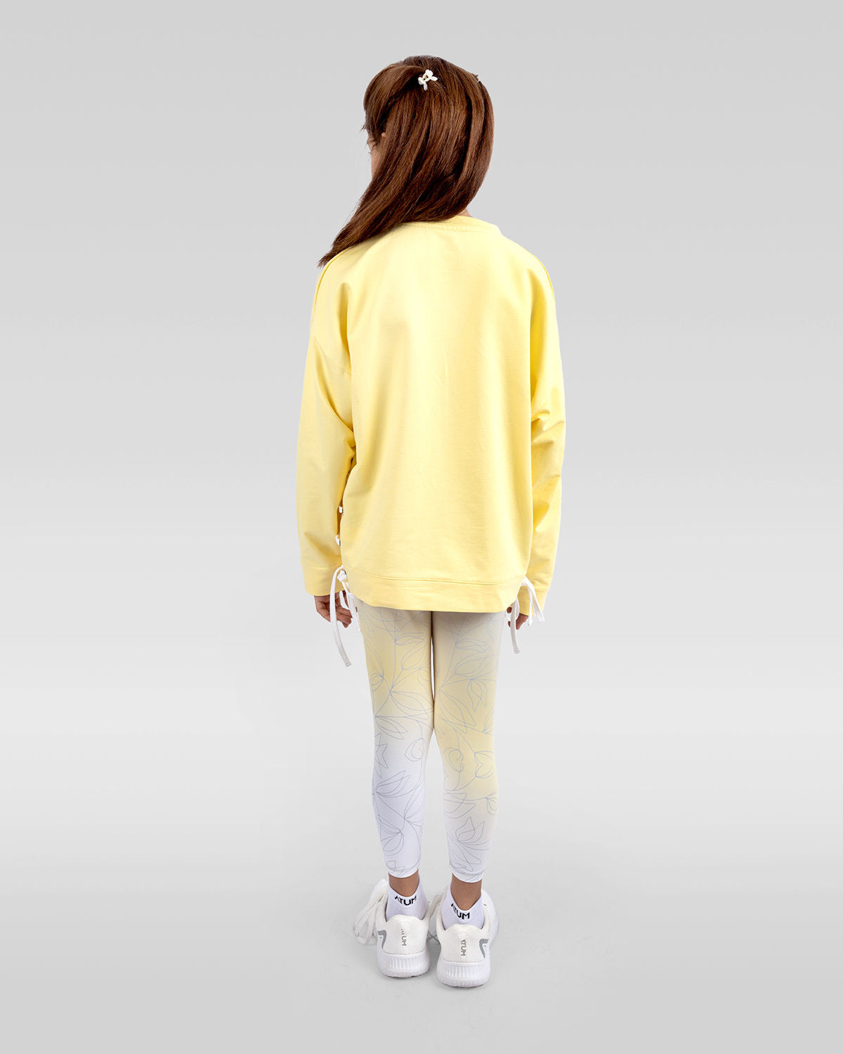 Girls Cropped Yellow Sweatshirt-Atum -1184267