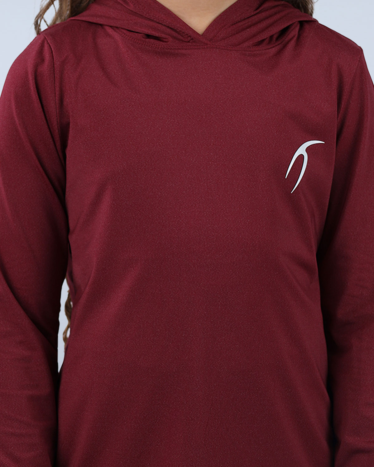 Vivid Long-Sleeve Burgundy Hoodie-Atum -66323271