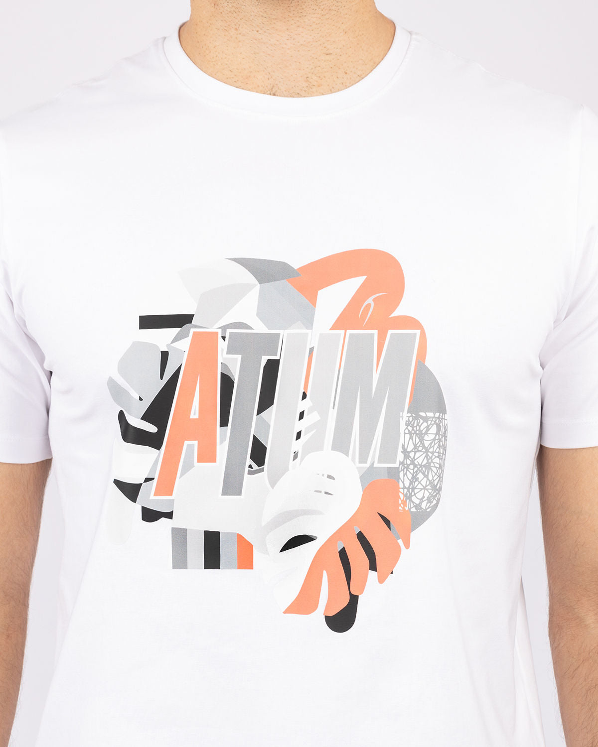 Printed White Men's T-Shirt-Atum -73164498
