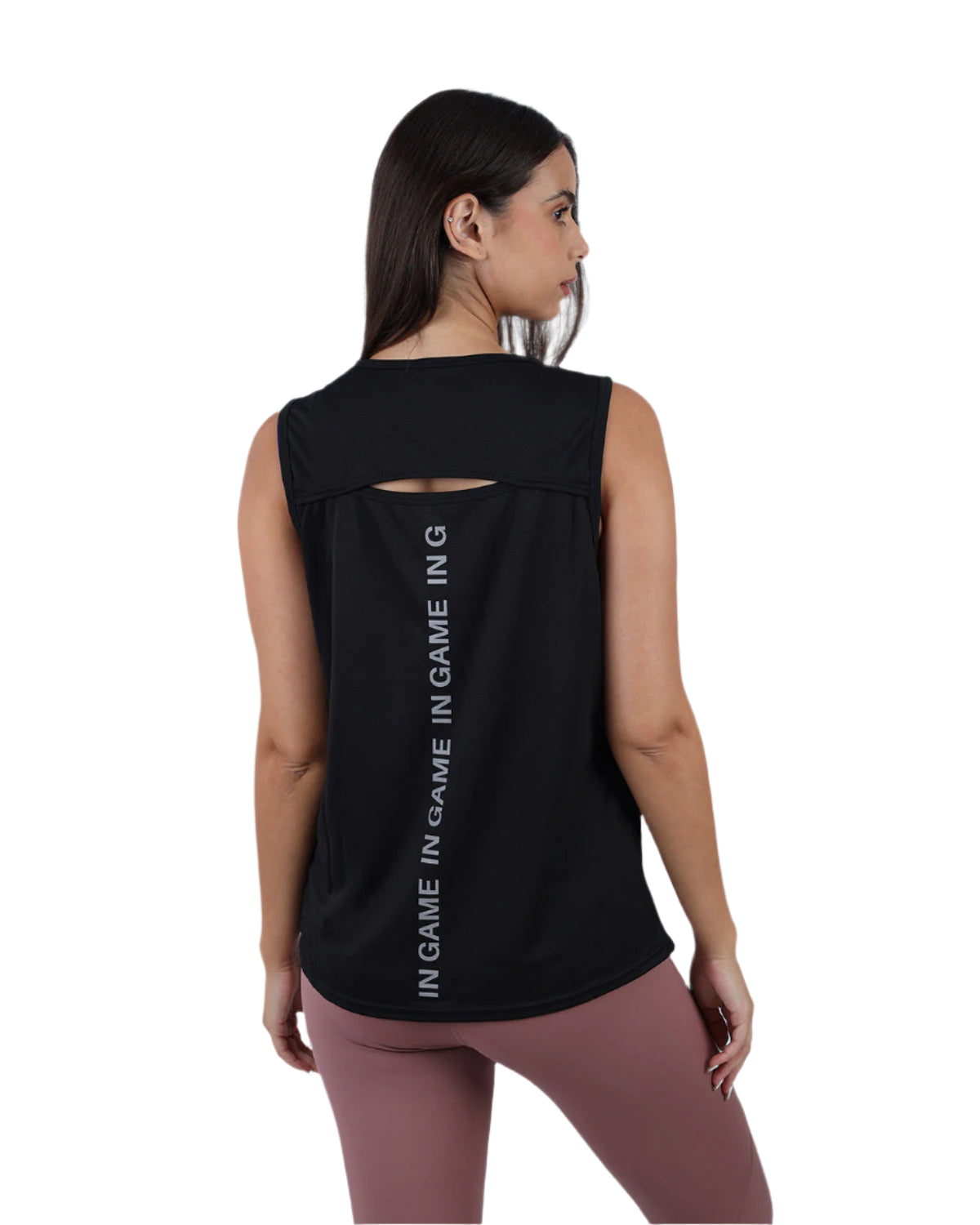Modal Yoga Black Tank Top-Atum -49119