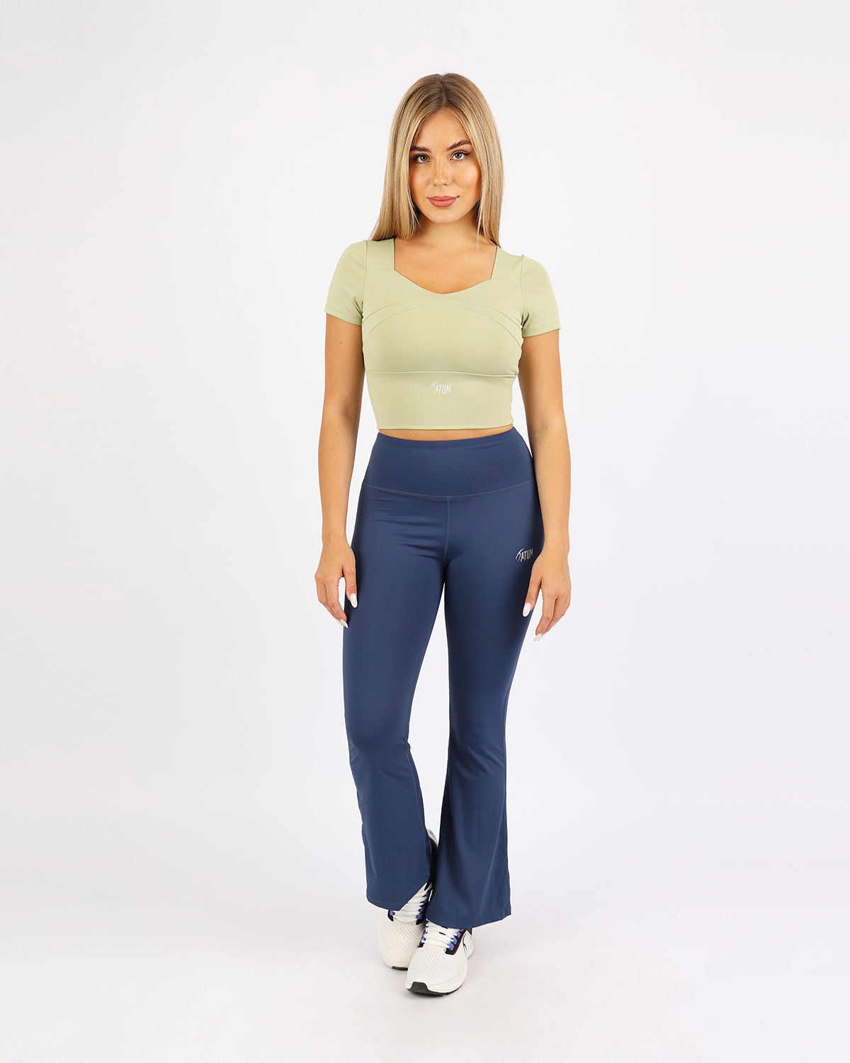 Wide Leg Yoga Navy Leggings-Atum -32913605