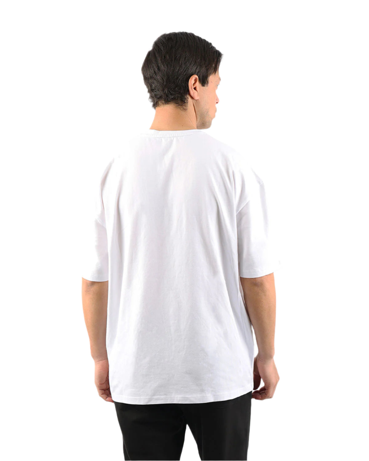 OverSized Basic Men's White T-Shirt-Atum -17478281