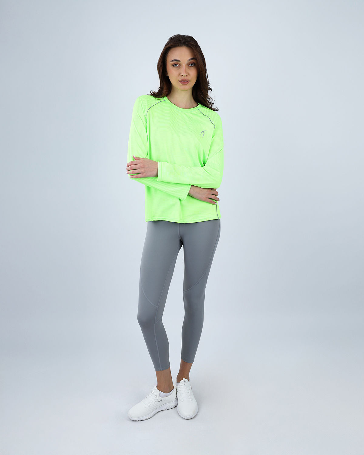 Slim Long Sleeve Lime Green Top-Atum -38601448