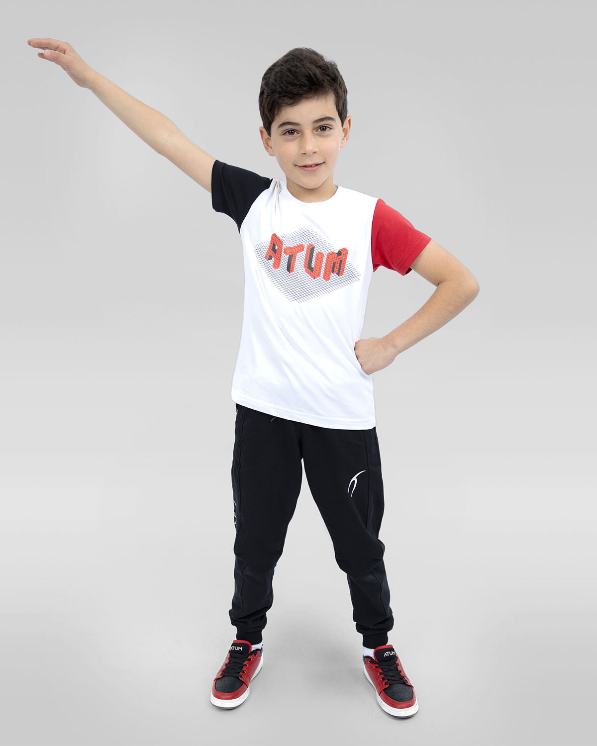 Graphic Logo Boy's White T-Shirt