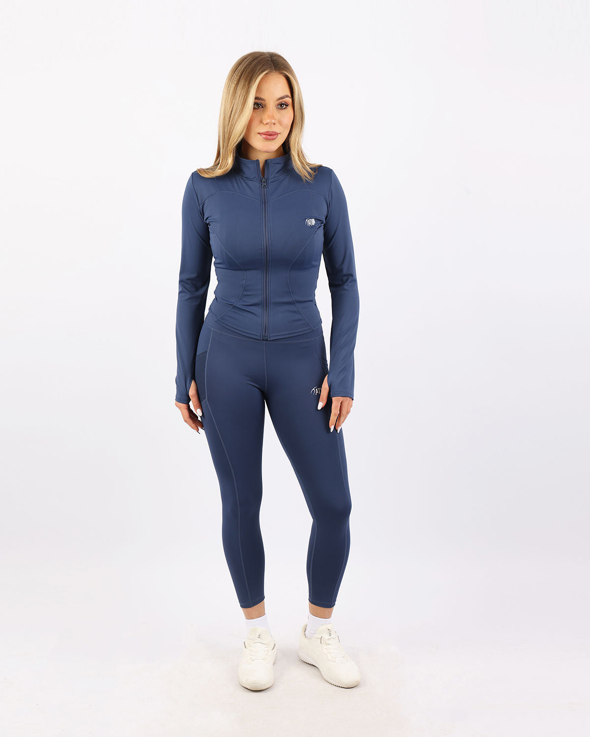 Pocket Flex Capri Navy Leggings-Atum -1511662