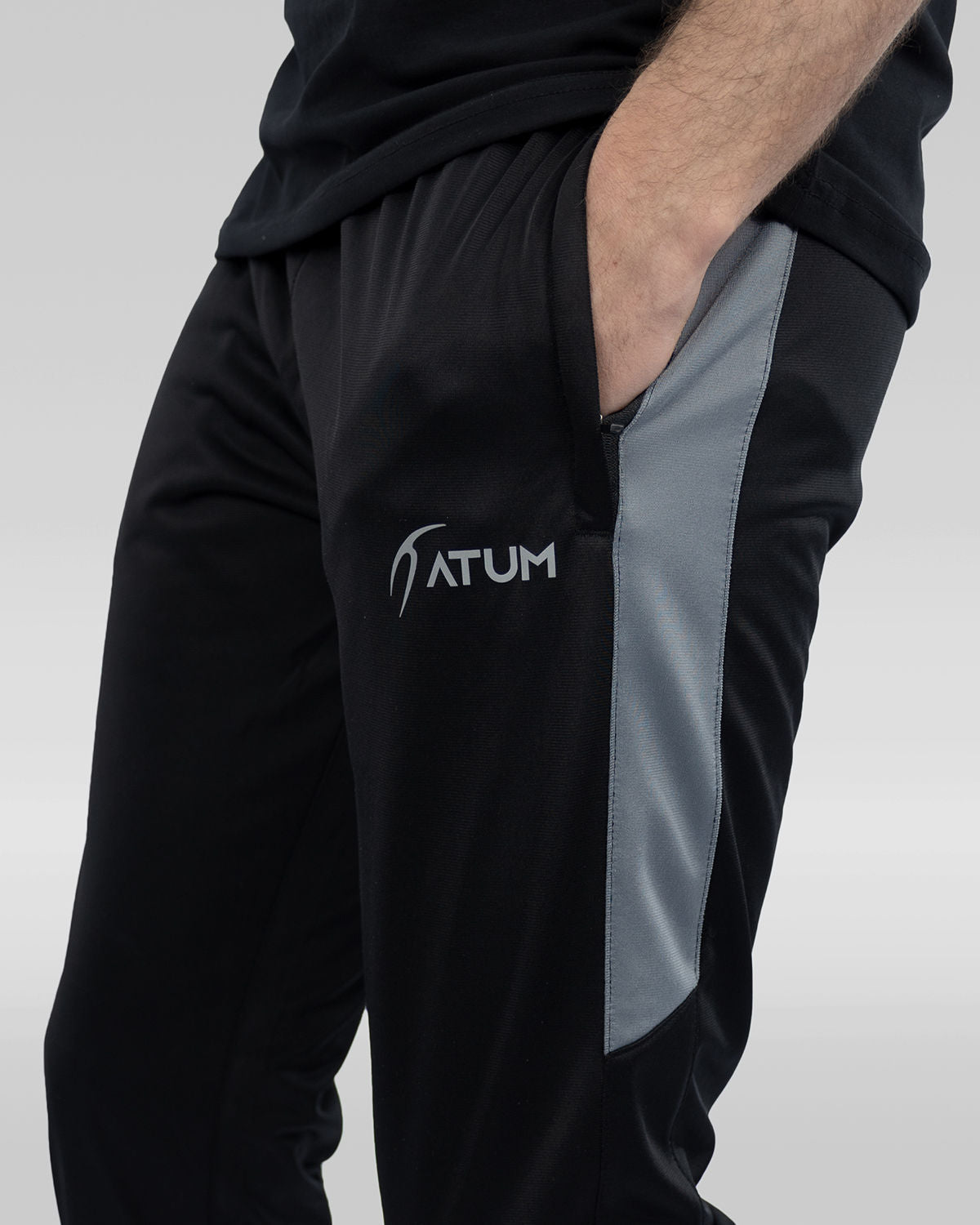 Men's Dynamic Black Sweatpants-Atum -43149607